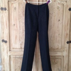 Brocade design black pants