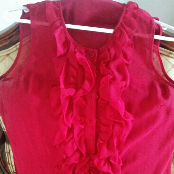 Sheer sleeveless blouse