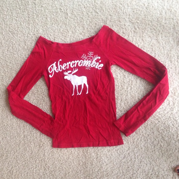 red Abercrombie long sleeve