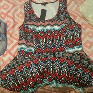 Plus size peplum top