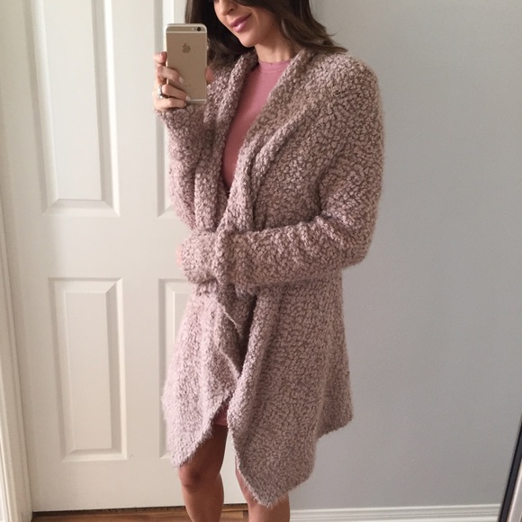 Reserved • Mocha Cozy Open Sweater - Picture 2 of 4