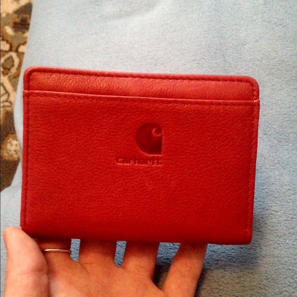 Small carhartt wallet, about 4' by 4'. Never used