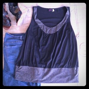 Sparkly black top