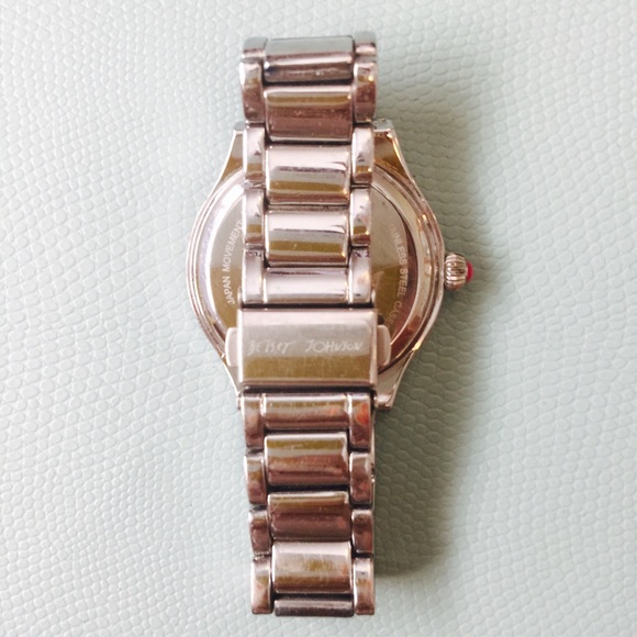 Betsey Johnson Double Row Silver Bracelet Watch - Picture 2 of 3