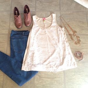 Lace baby doll tunic