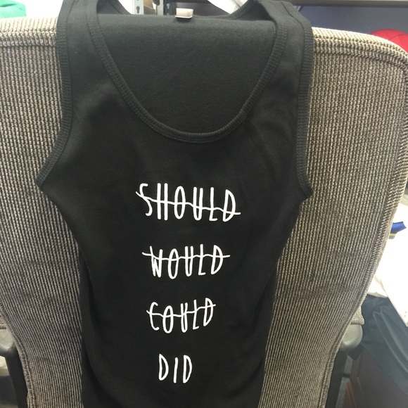 Should Would Could Did...2x1 ribbed fitted tanks - Picture 1 of 1