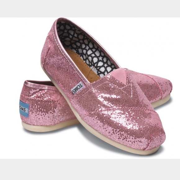 Pink sparkly Toms