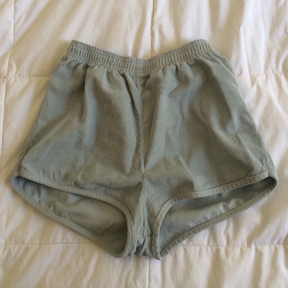 High waisted corduroy shorts