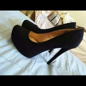 Charlotte russe suede black heels