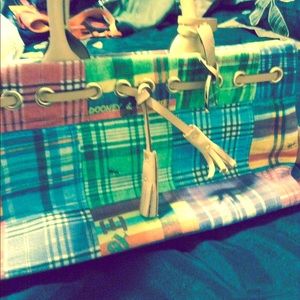 Dooney & Bourke madras plaid small tote