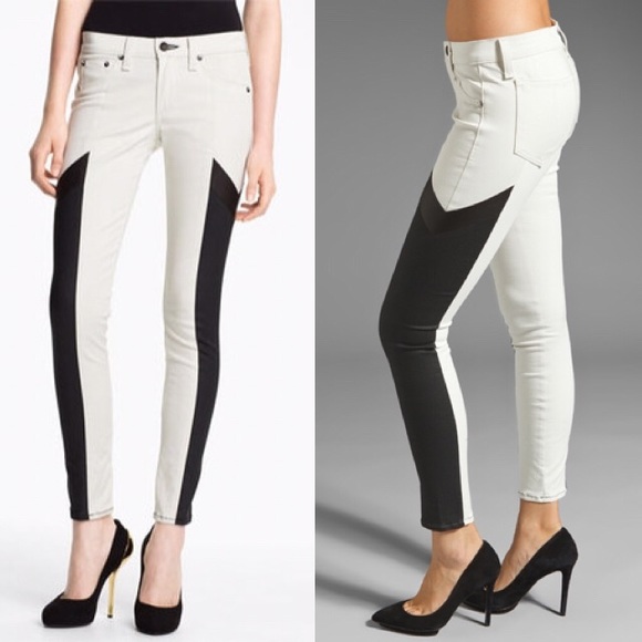rag & bone Denim - rag & bone Grand Prix Paneled Leggings rag & bone Denim - rag & bone Grand Prix Paneled Leggings
