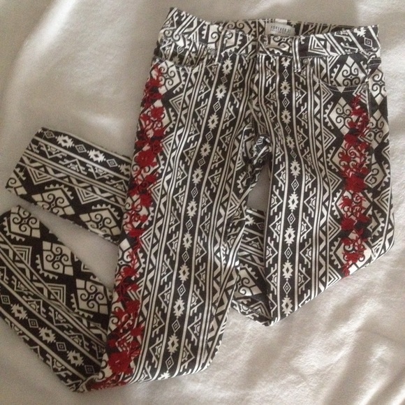 Forever 21 embroidered Aztec jeans
