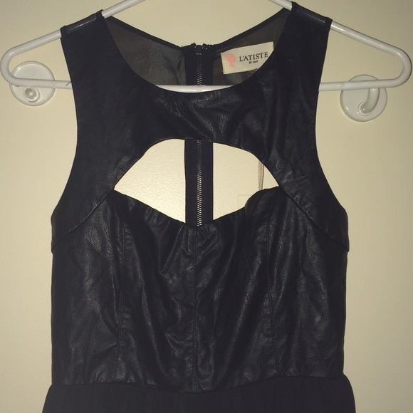 New! Faux leather dress - Picture 3 of 4