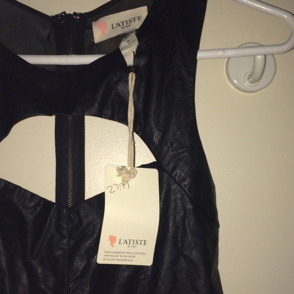 New! Faux leather dress - Picture 4 of 4