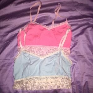Set of two PINK bralettes