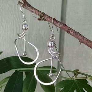 Silver earrings