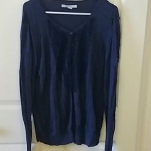 Blue Ruffled Cardigan