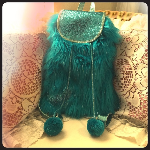 Furry and sparkling backpack
