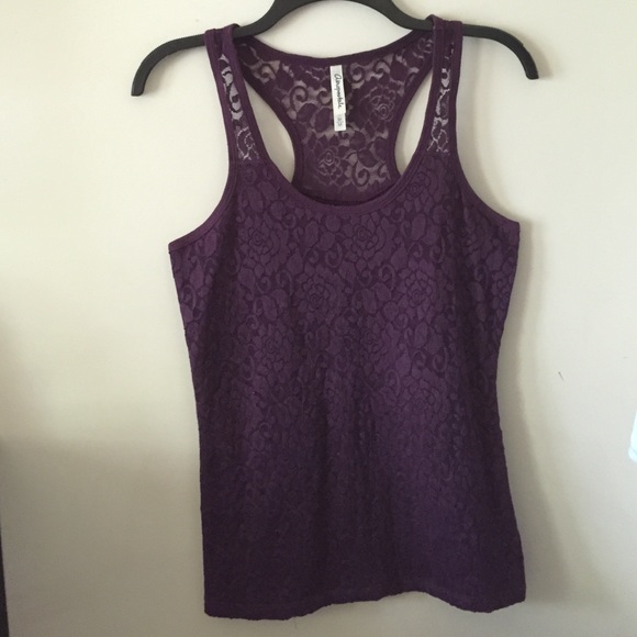 Aeropostale White and Purple Lace Tanks Bundle