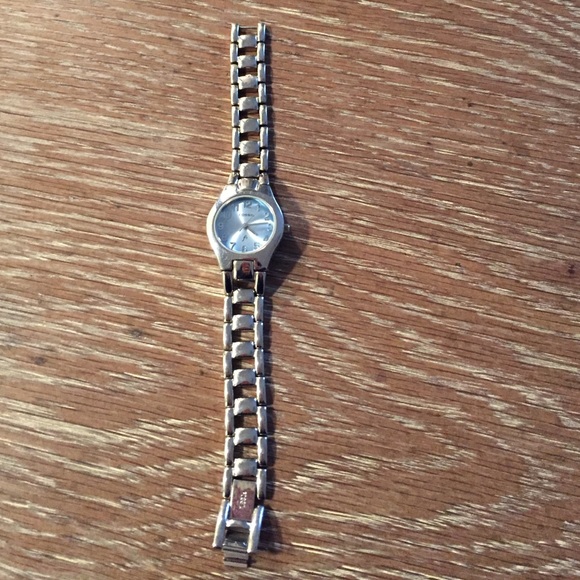 Fossil silver band light blue face watch - Picture 3 of 4