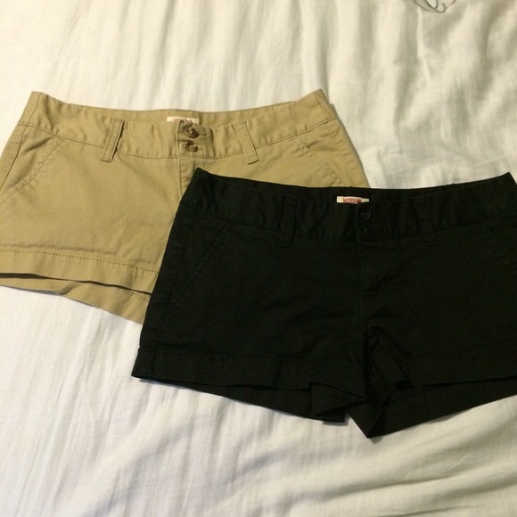 Two khaki shorts