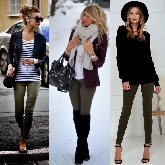 The TRINITY fall leggings - OLIVE