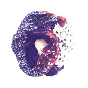 BCBGeneration multi patterned block infinity scarf
