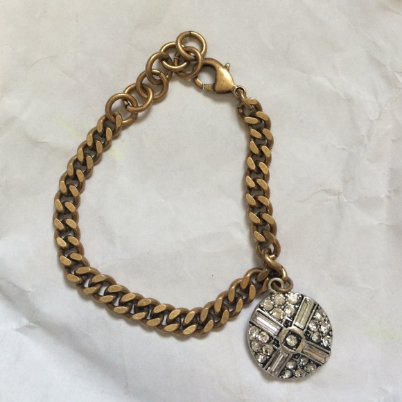 Lulu frost gold bracelet with charm