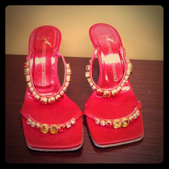 Red Giuseppe Zanotti Designer Shoes