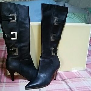 Micheal Michael Kors Black Leather Boots
