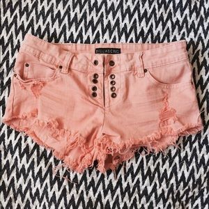 Coral pink billabong cut offs shorts