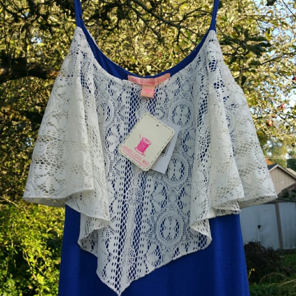 Pretty Rebellious Junior Lace Overlay Maxi Dress - Picture 2 of 2