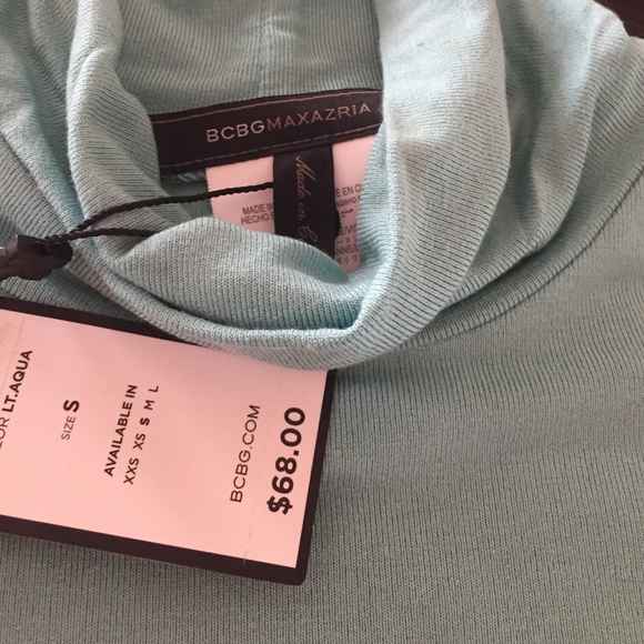BCBG teal, turtle neck, long sleeve shirt - Picture 2 of 4