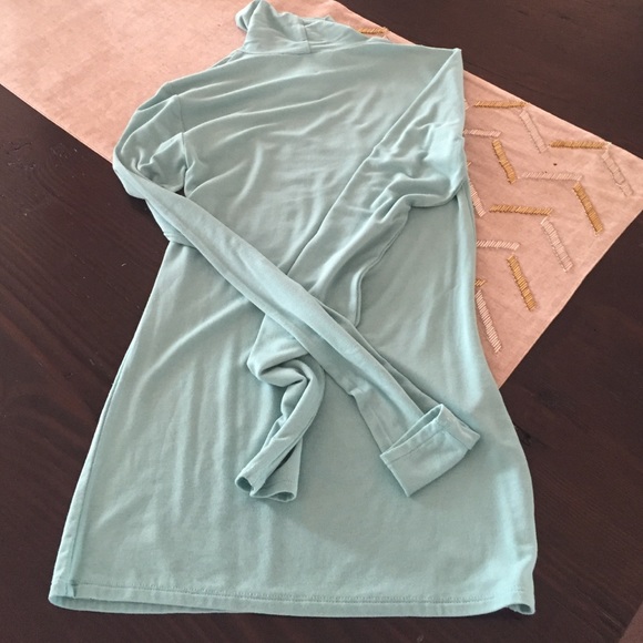 BCBG teal, turtle neck, long sleeve shirt - Picture 4 of 4