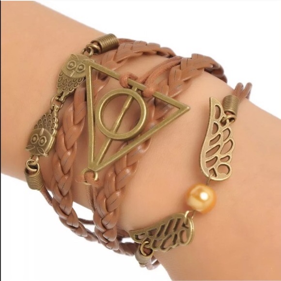 Harry Potter wrap bracelet brown