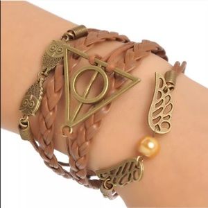 Harry Potter wrap bracelet brown