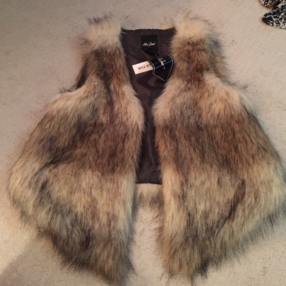 me jane faux fur vest