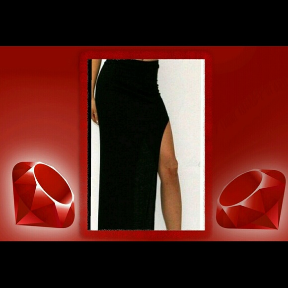 Dresses & Skirts - SUPER SALE! HIGH WAIST LONG BLACK SKIRT