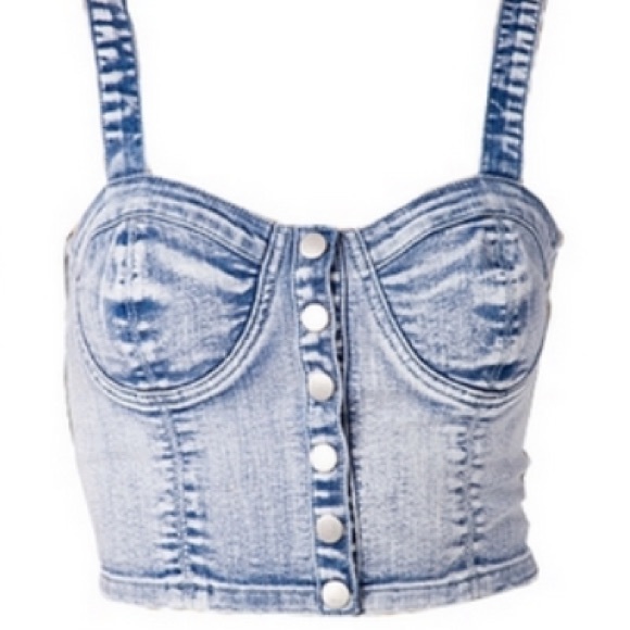 Denim crop top