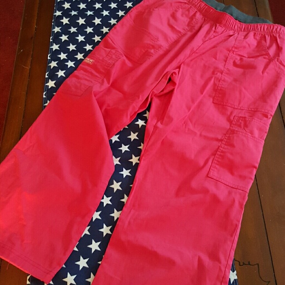 Petite Cherokee Pink Scrub Pants