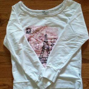 white scoop neck sweater