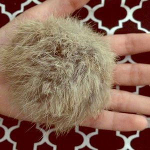 Fur Pom Pom keychain