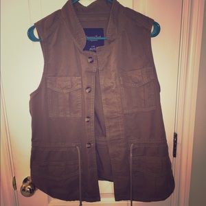 Green Denim Vest