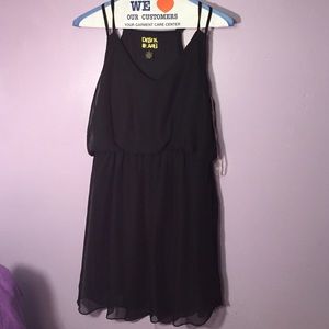 black short flowy dress