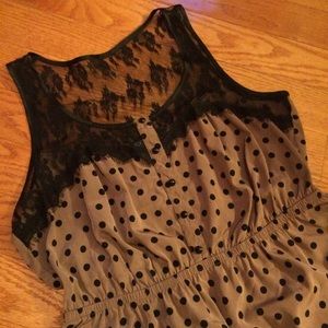 Lace + Polka Dot Dress