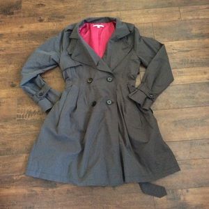 Gap grey fitted trench coat