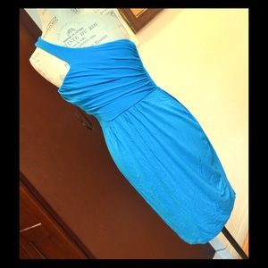 2bBEBE blue one shoulder dress