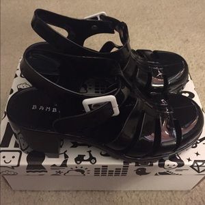 Black Jelly Sandals