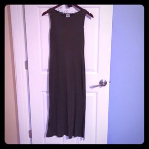 Long olive green dress