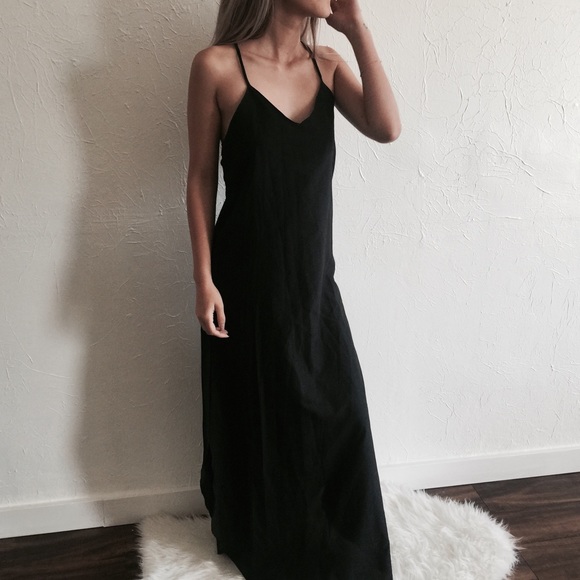 SOLD! Criss Cross Back Slip Dress - Picture 4 of 4